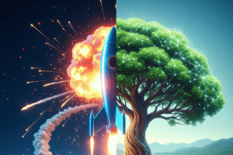 Comparing short-term technology choices with lasting, sustainable digital growth.